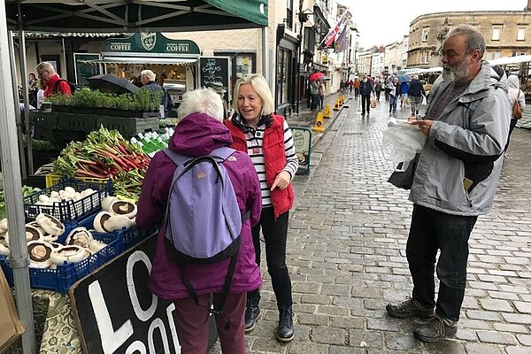 Tessa in Wells market